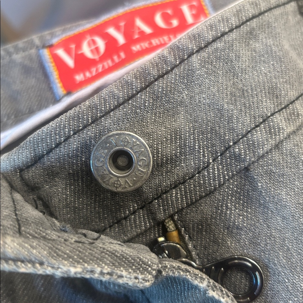 Vintage Voyage Jeans Women’s 28 Embellished Leather Suit Symbols Rare Find - Picture 11 of 16